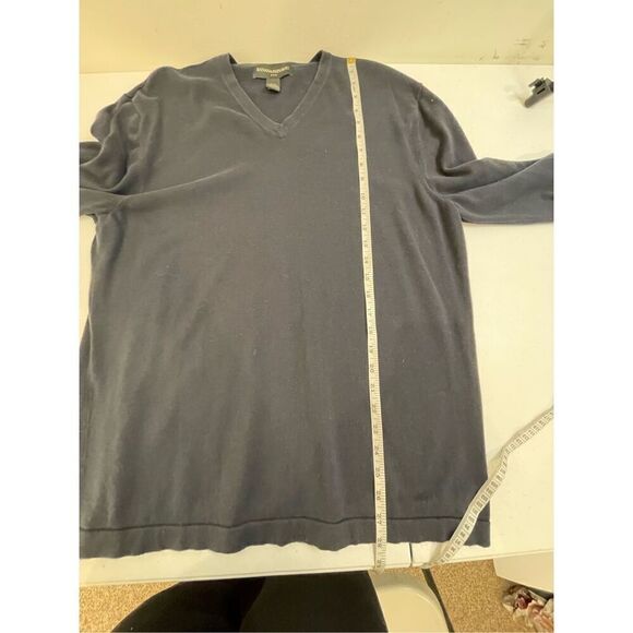 Banana Republic men’s cotton sweater navy blue size large - Picture 4 of 5
